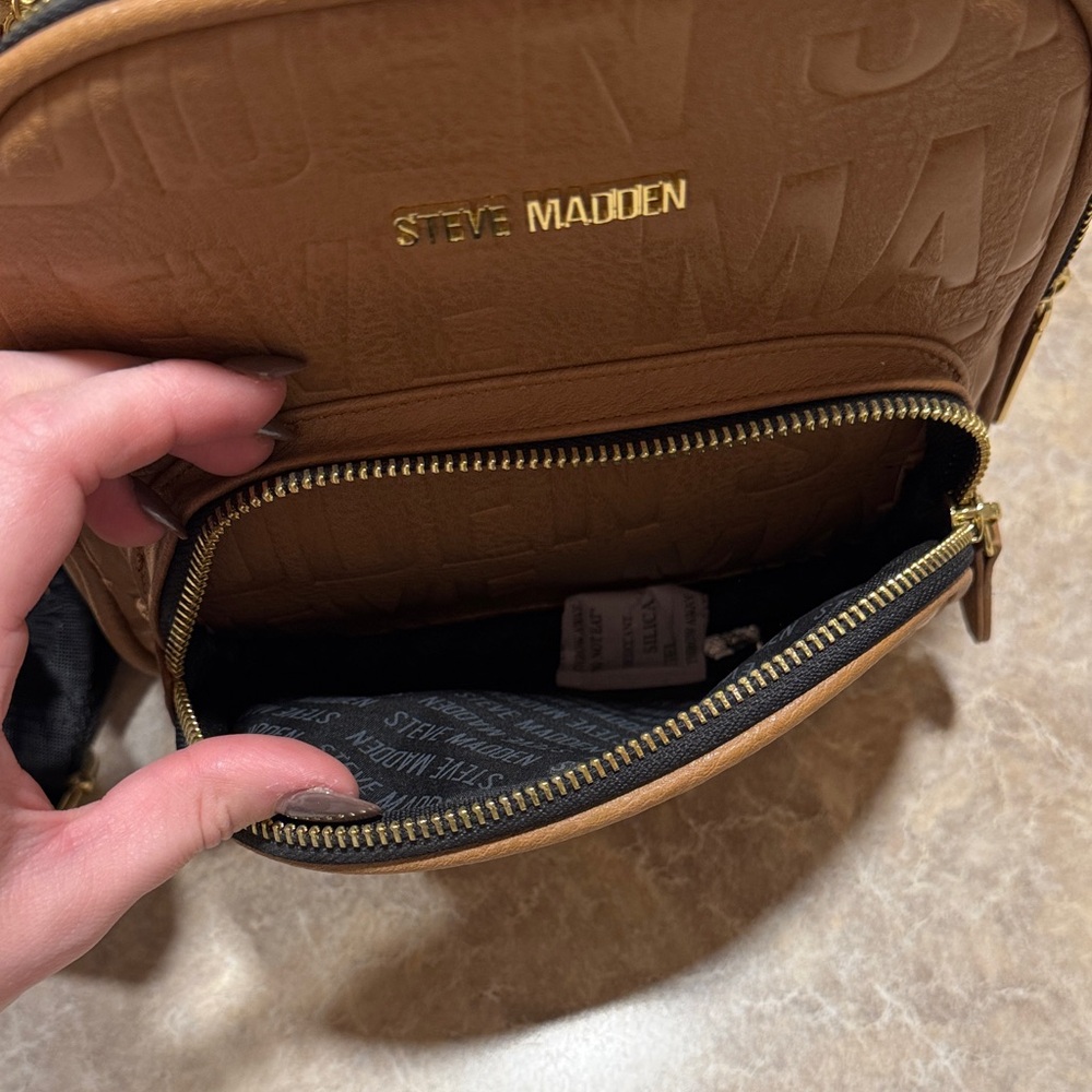 Steve Madden Tan Embossed Backpack - Picture 4 of 4